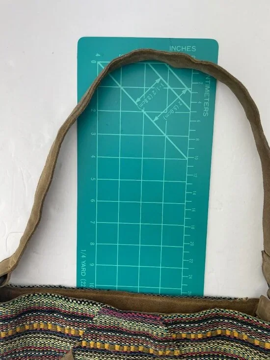 SATINATO Hobo Bag Women’s Brown Multi Fringe Woven Suede Festival - Picture 12 of 12